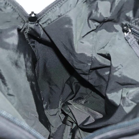PRADA Sports Backpack Cotton Black Silver Auth bs26584