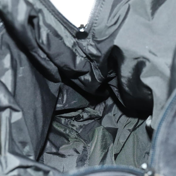 PRADA Sports Backpack Cotton Black Silver Auth bs26584