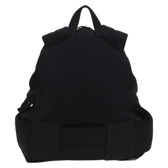 PRADA Sports Backpack Cotton Black Silver Auth bs26584