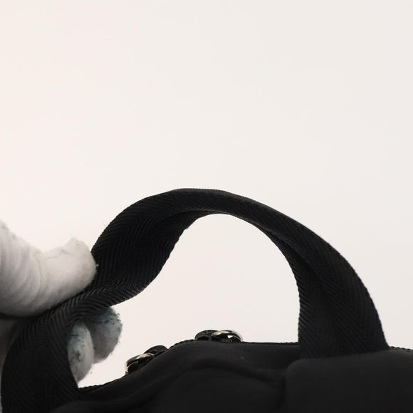 PRADA Sports Backpack Cotton Black Silver Auth bs26584