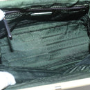 PRADA Shoulder Bag Canvas Leather Brown Silver Auth bs26588-11