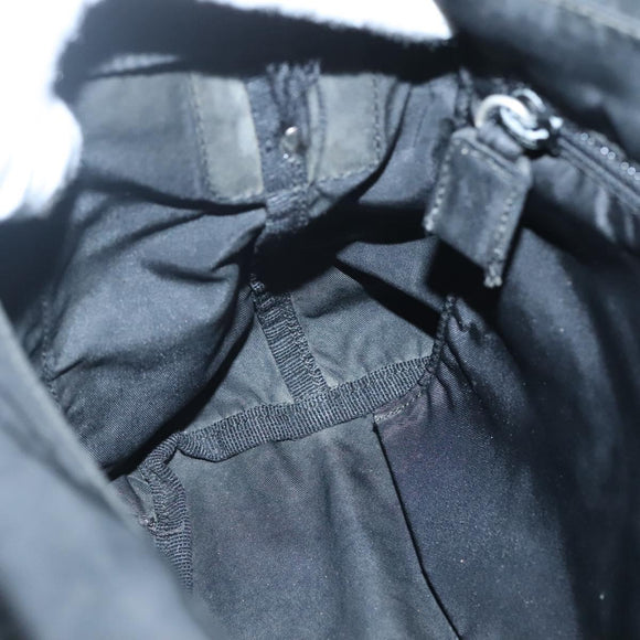 PRADA Shoulder Bag Nylon Black Silver Auth bs26590