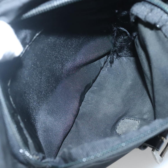 PRADA Shoulder Bag Nylon Black Silver Auth bs26590
