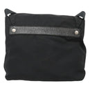 PRADA Shoulder Bag Nylon Black Silver Auth bs26590-3