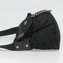 PRADA Shoulder Bag Nylon Black Silver Auth bs26590-4