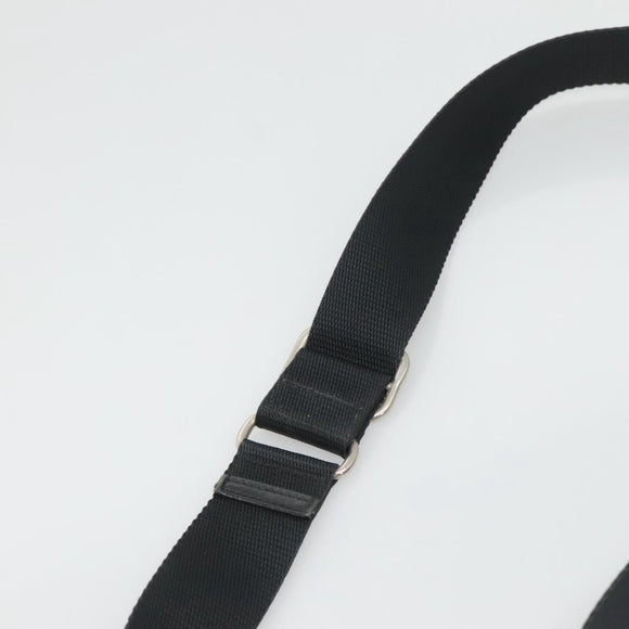 PRADA Shoulder Bag Nylon Black Silver Auth bs26590