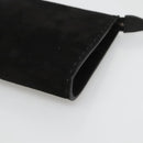 Salvatore Ferragamo Hand Bag Suede Black Silver Auth bs26594-16