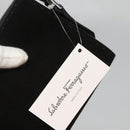 Salvatore Ferragamo Hand Bag Suede Black Silver Auth bs26594-10