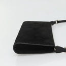 Salvatore Ferragamo Hand Bag Suede Black Silver Auth bs26594-3