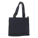 Salvatore Ferragamo Vala Tote Bag Canvas Leather Navy Gold Auth bs26595-1