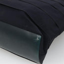 Salvatore Ferragamo Vala Tote Bag Canvas Leather Navy Gold Auth bs26595-12