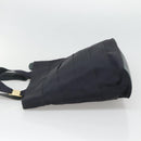 Salvatore Ferragamo Vala Tote Bag Canvas Leather Navy Gold Auth bs26595-4