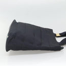 Salvatore Ferragamo Vala Tote Bag Canvas Leather Navy Gold Auth bs26595-5