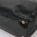 Salvatore Ferragamo Vera Shoulder Bag Enamel Black Gold Auth bs26598-15