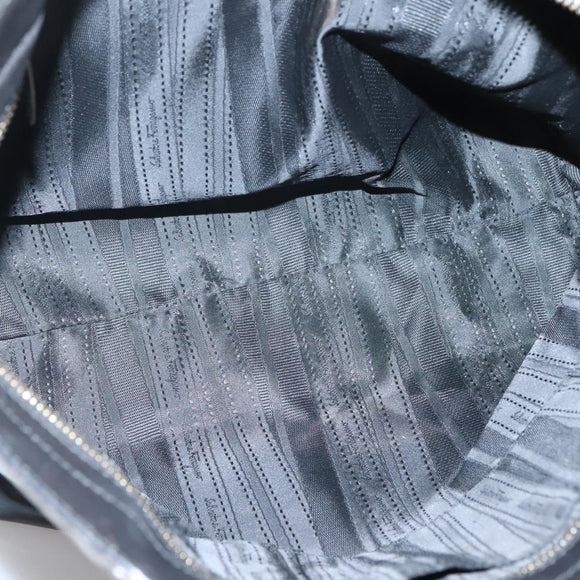 Salvatore Ferragamo Vera Shoulder Bag Enamel Black Gold Auth bs26598