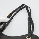 Salvatore Ferragamo Vera Shoulder Bag Enamel Black Gold Auth bs26598-8