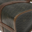 Christian Dior Honeycomb Canvas Hand Bag PVC Black Gold Auth bs26600-9