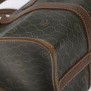 Christian Dior Honeycomb Canvas Hand Bag PVC Black Gold Auth bs26600-14