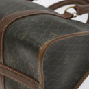 Christian Dior Honeycomb Canvas Hand Bag PVC Black Gold Auth bs26600-15
