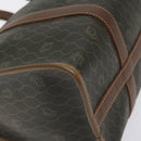 Christian Dior Honeycomb Canvas Hand Bag PVC Black Gold Auth bs26600-16