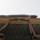 Christian Dior Honeycomb Canvas Hand Bag PVC Black Gold Auth bs26600-10