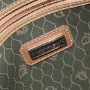 Christian Dior Honeycomb Canvas Hand Bag PVC Black Gold Auth bs26600-11
