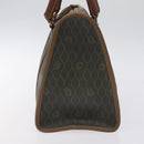 Christian Dior Honeycomb Canvas Hand Bag PVC Black Gold Auth bs26600-3