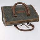 Christian Dior Honeycomb Canvas Hand Bag PVC Black Gold Auth bs26600-6