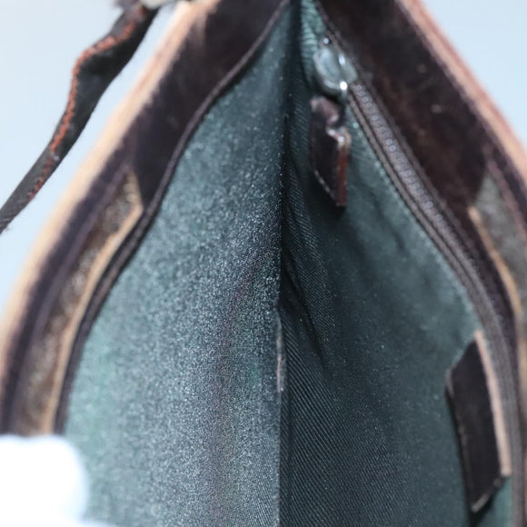 GUCCI GG Supreme Shoulder Bag PVC Beige Silver 27639 Auth bs26601