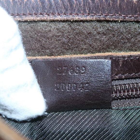 GUCCI GG Supreme Shoulder Bag PVC Beige Silver 27639 Auth bs26601