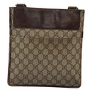 GUCCI GG Supreme Shoulder Bag PVC Beige Silver 27639 Auth bs26601-2