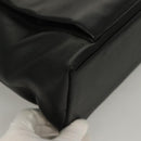 GUCCI Bamboo Hand Bag Leather 2way Black Gold 002 2058 0508 0 Auth bs26604-8