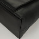 GUCCI Bamboo Hand Bag Leather 2way Black Gold 002 2058 0508 0 Auth bs26604-15