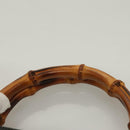 GUCCI Bamboo Hand Bag Leather 2way Black Gold 002 2058 0508 0 Auth bs26604-14