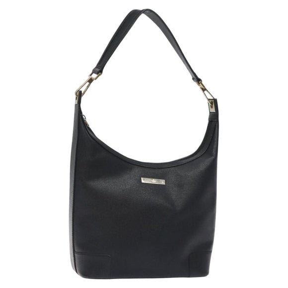 GUCCI Shoulder Bag Leather Black Gold 001 4204 Auth bs26605