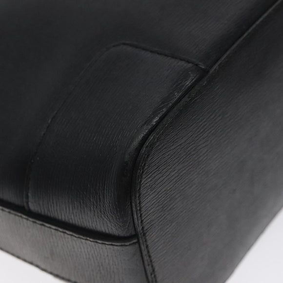 GUCCI Shoulder Bag Leather Black Gold 001 4204 Auth bs26605