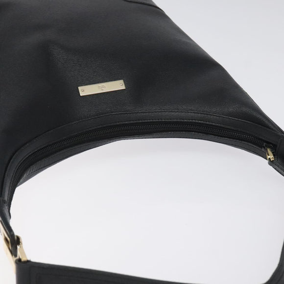 GUCCI Shoulder Bag Leather Black Gold 001 4204 Auth bs26605