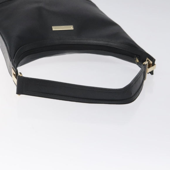 GUCCI Shoulder Bag Leather Black Gold 001 4204 Auth bs26605