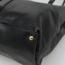 Salvatore Ferragamo Vera Tote Bag Leather Black Gold Auth bs26608-9