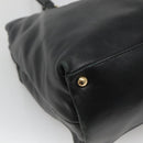 Salvatore Ferragamo Vera Tote Bag Leather Black Gold Auth bs26608-14