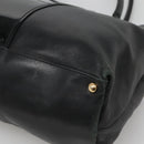 Salvatore Ferragamo Vera Tote Bag Leather Black Gold Auth bs26608-15