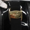 Salvatore Ferragamo Vera Tote Bag Leather Black Gold Auth bs26608-10
