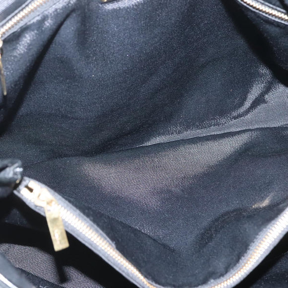Salvatore Ferragamo Vera Tote Bag Leather Black Gold Auth bs26608