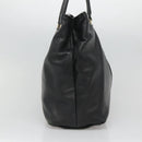 Salvatore Ferragamo Vera Tote Bag Leather Black Gold Auth bs26608-3