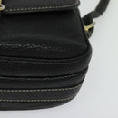 CELINE Shoulder Bag Leather Black Gold Auth bs26612-11