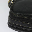 CELINE Shoulder Bag Leather Black Gold Auth bs26612-12
