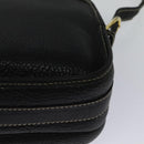 CELINE Shoulder Bag Leather Black Gold Auth bs26612-13