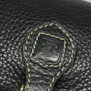 CELINE Shoulder Bag Leather Black Gold Auth bs26612-14