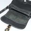 CELINE Shoulder Bag Leather Black Gold Auth bs26612-15