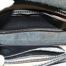 CELINE Shoulder Bag Leather Black Gold Auth bs26612-17